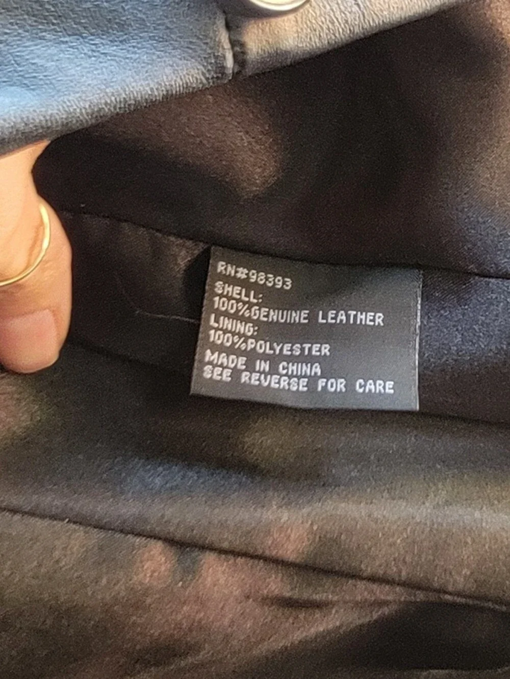 Vintage Pamela McCoy Genuine Leather Blazer Sz L - Picture 3 of 5